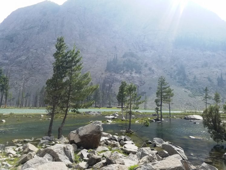 The gorgeous crystal-clear lake is about 40 KM from Kalam in the Ushu Valley of the Swat District, KPK, (Khyber-Pakhtunkhwa) at an elevation of 9,400 feet. 