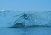 World’s Most Stunning Glacier Waterfall in Svalbard