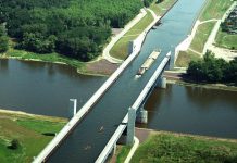 The Incredible Magdeburg Water Bridge in Germany The most famous water bridge is the Magdeburg Water Bridge in Germany, the longest and the most impressive in the world.