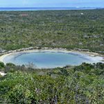 The Watlings Blue Hole is located on the Bahamian island of San Salvador.
