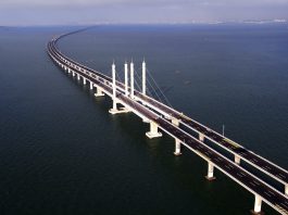 The purpose of the bridge as part of the plan to provide better connectivity between the two fast-growing industrial regions on either side of the Jiaozhou Bay.