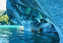The Mystical Marble Caves of Patagonia, Chile The South American Patagonia is one of a magical place in the world that's marked by its melodramatic landscapes.