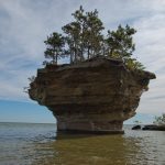 It is wondrous stack formation located in Lake Huron a few meters off the coast in Port Austin.