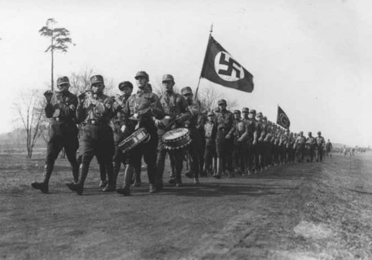 Nazi Storm Troopers on parade.