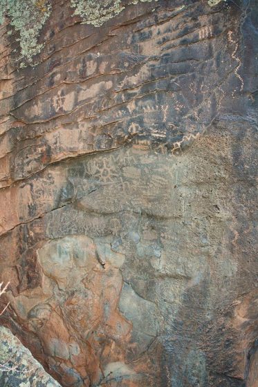 View of the Keyhole Sink Petroglyphs on the morning of 7 November 2010