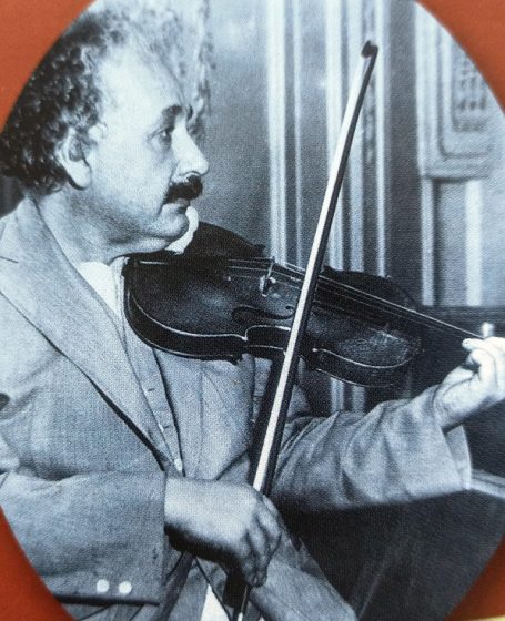 Einstein playing the violin on his return voyage to Germany on the liner Belgenland in early 1933. When be learned that Hitler was the new German Chancellor.