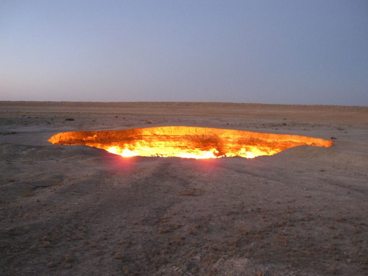 The Gates to hell having punctured pockets of gas, poisonous fumes started fumes leaking at an alarming rate.