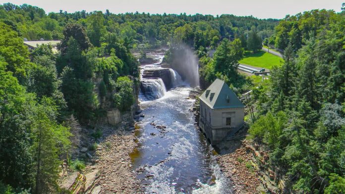 The Mesmerizing Ausable Chasm in New York. The Ausable River runs through it and then empties into Lake Champlain.