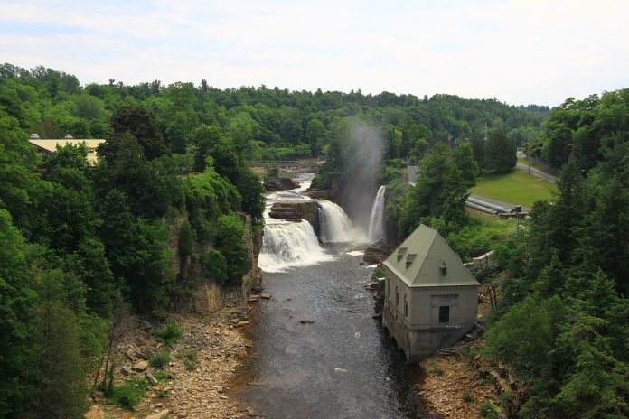 Ausable Chasm in New York - In 1869, John Roebling was brought in as a consultant to determine whether Ausable Chasm could be used the source of power. 