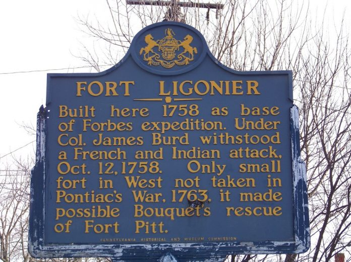 Fort Ligonier was the last in a chain of fortified posts that ran along the road constructed by Forbes’s troops through the wilds of southern Pennsylvania.