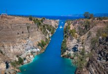 Corinth Canal – Connects Gulf of Corinth to the Saronic Gulf