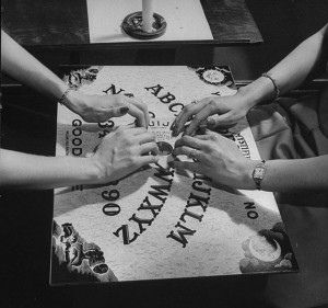 The Ouija Board has a long and strange sordid history for a board game. This was first brought to the commercial market in the late 1890 as a parlor game.
