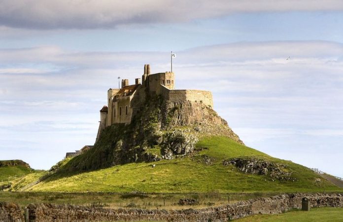 Lindisfarne Castle is located near Berwick-upon-Tweed in Northumberland, England, near the Holy Island, and was heavily altered by Sir Edwin Lutyens.
