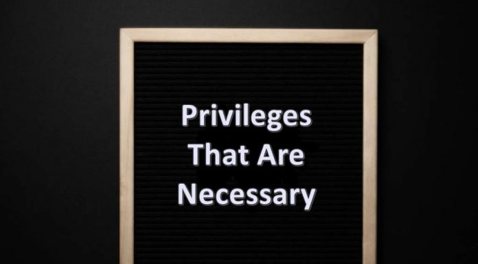Privileges That Are Necessary Privileges That Are Necessary