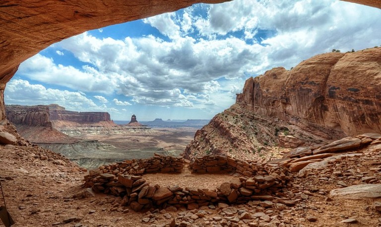 There is a human-made stone circle in Canyonlands National Park located in Utah called the False Kiva.