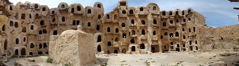 Ksars created by North African Berber communities are often built on hilltops to protect themselves from raiders.