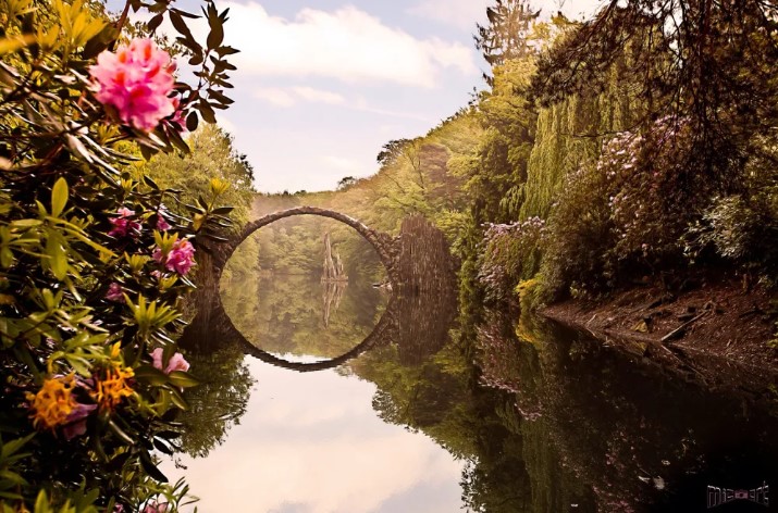 There's nothing more magical than the Rakotzbrücke, also known as Devil's Bridge. It was built in 1860.