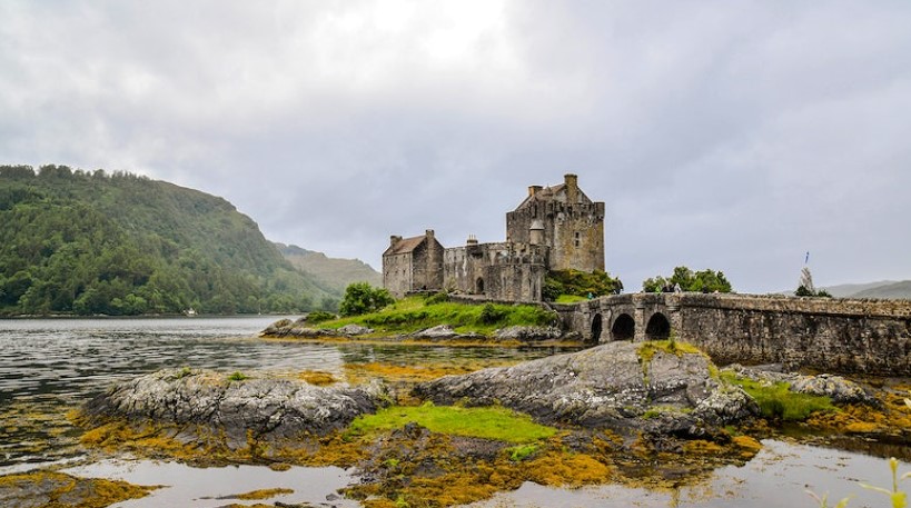 The island of Donnán, simply called Eilean Donan, is named after a Celtic saint who was martyred in 617, Donnán of Eigg.