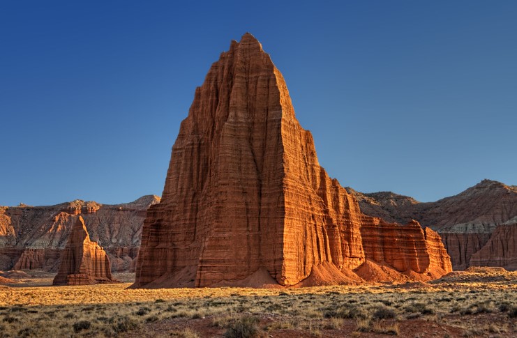 Over time, weathering and erosion have shaped the rock into the unique formations that are seen today.