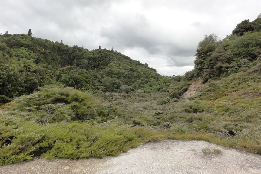 Current site of Waimangu Geyser 