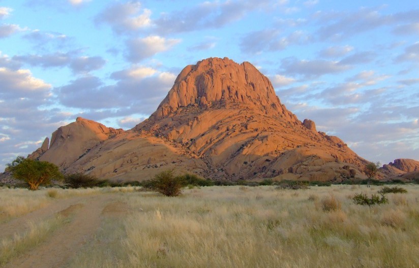 The Spitzkoppe granite peaks can be found in the Namib Desert, approximately 250 kilometers from Windhoek.