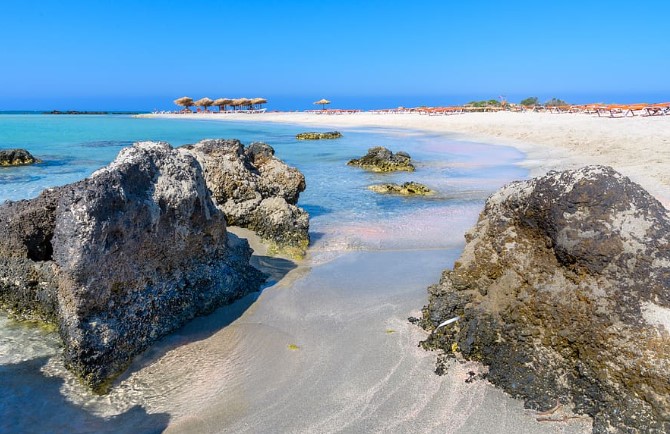 Elafonisi Beach is a picturesque destination on the southwestern coast of Crete.