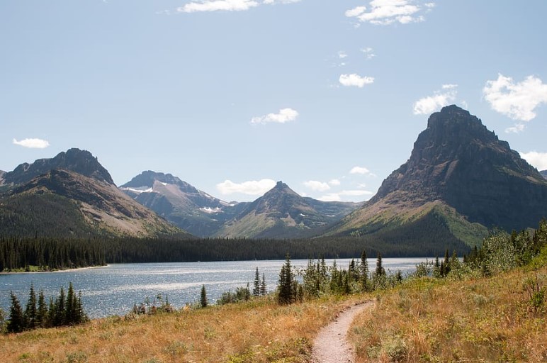Glacier National Park's different parts are also accessible from Two Medicine Lake via numerous trailheads.