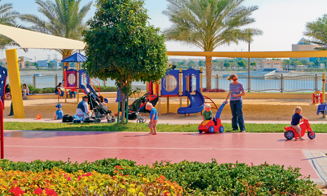 Al Barsha Pond Park, a hidden gem in the heart of the Al Barsha district.