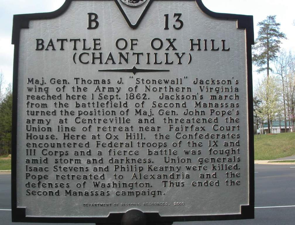 Historic Marked of Battle of Ox hill
