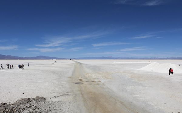 The Salinas Grandes is an area in the northern provinces of Jujuy and Salta (in Argentina), at an average elevation of 3,450 meters (11,320 feet) above sea level.