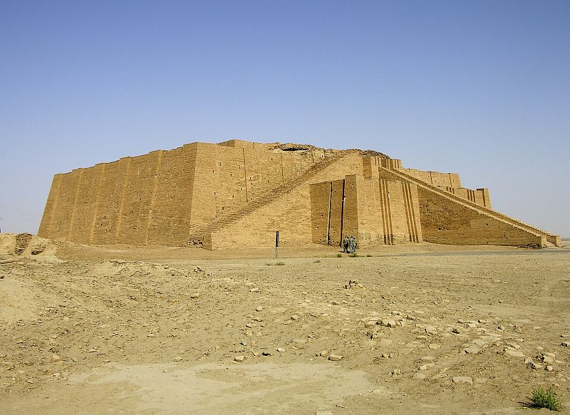 The most notable architectural creation of the ancient Near East is the huge Great Ziggurat of Ur. An ancient Near Eastern ziggurat has four sides and rises much like an Egyptian pyramid.
