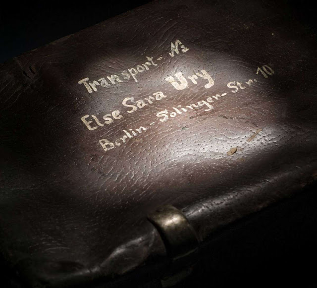One suitcase of Else Sara Ury, a German-language Jewish author of children's books who was well-known in Germany in the 1920s and 1930s and who passed away in a gas chamber at Auschwitz in 1943.