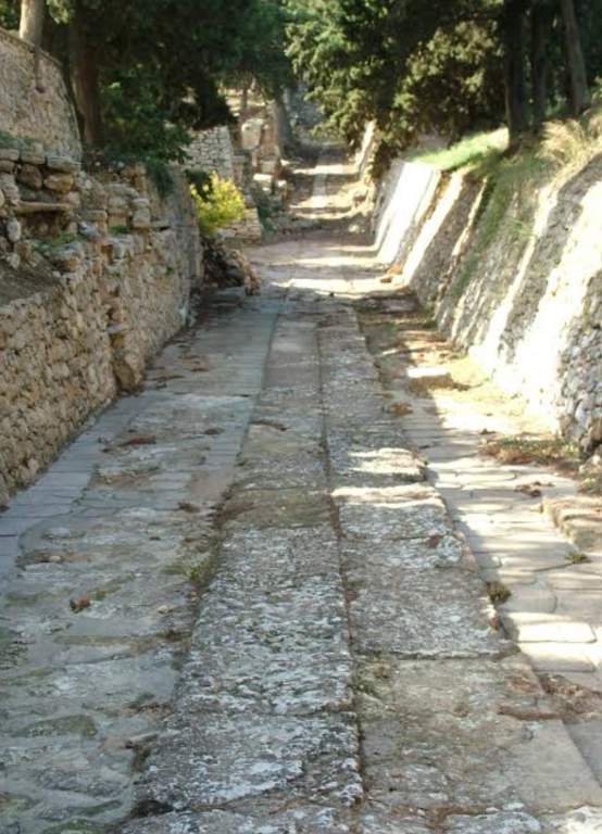 The Minoan Highway was discovered in southern Crete, Greece. Excavations revealed a significant road that is thought to have linked the southern harbor of Kommos and the Minoan metropolis of Phaistos in the fifteenth century BC.