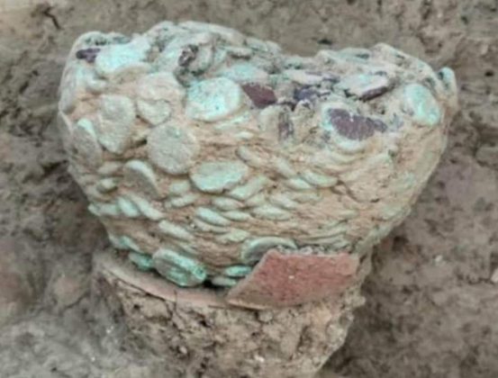 A Rare 2,000 Years Old Collection of Coins Discovered in Mohenjo Daro