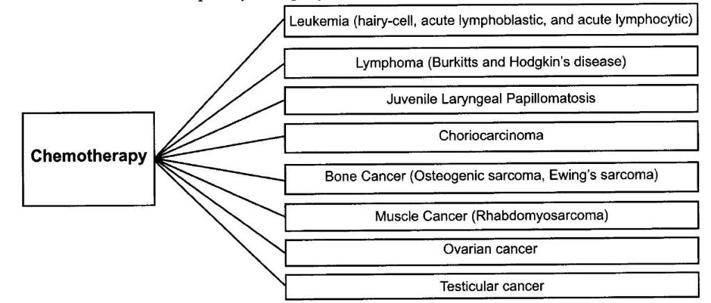 Chemotherapy has been known as offer partial or temporary remission of certain less common types of cancer.