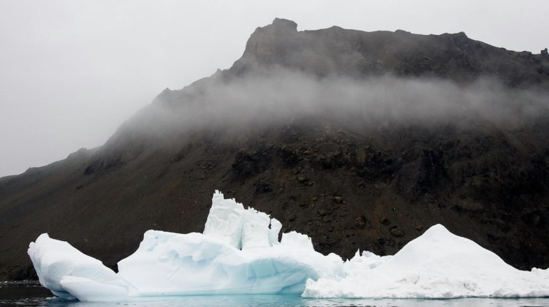 Devil Island is a recently formed volcano of two basalt volcanic necks surrounded by massive talus.