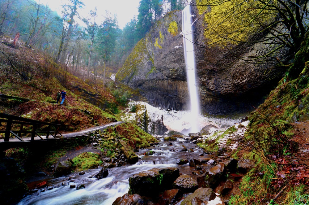 Latourell Falls is a waterfall located within Guy W. Talbot State Park along the Columbia River Gorge in the Portland, Oregon.