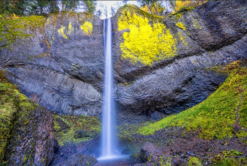 Latourell Falls is a waterfall located within Guy W. Talbot State Park along the Columbia River Gorge in the Portland, Oregon.