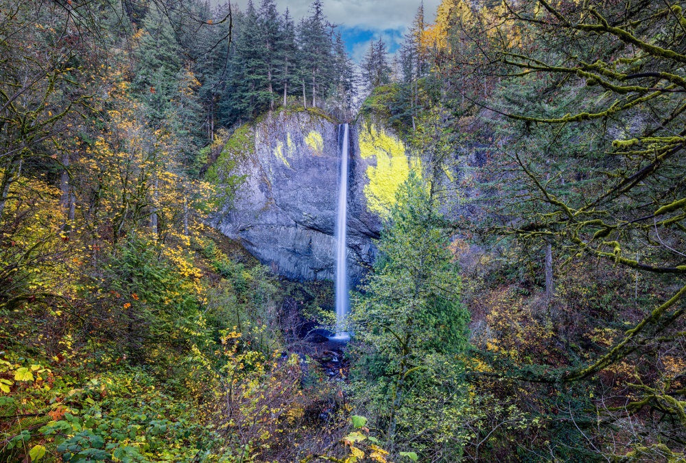 Latourell Falls is a waterfall located within Guy W. Talbot State Park along the Columbia River Gorge in the Portland, Oregon.