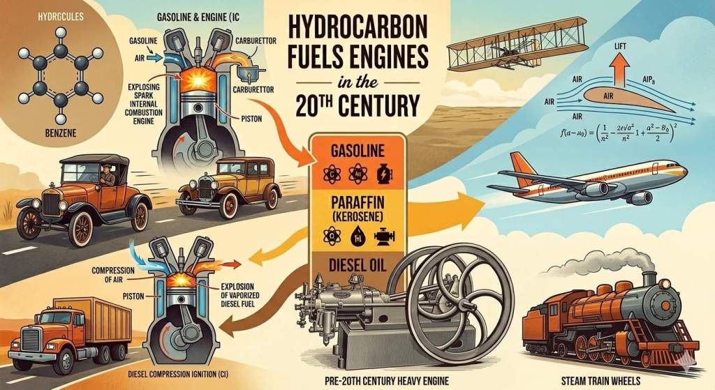 How Hydrocarbon fuels Engines Revolutionized 20th Century Transport